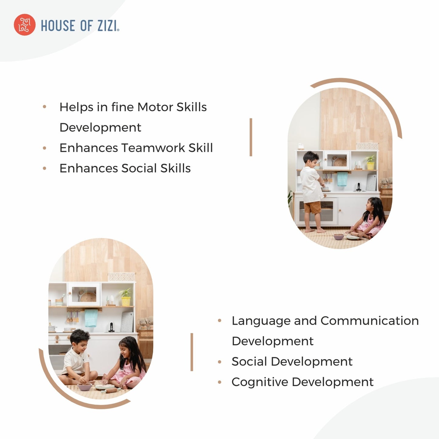 Wooden Play Kitchen with Water Dispenser