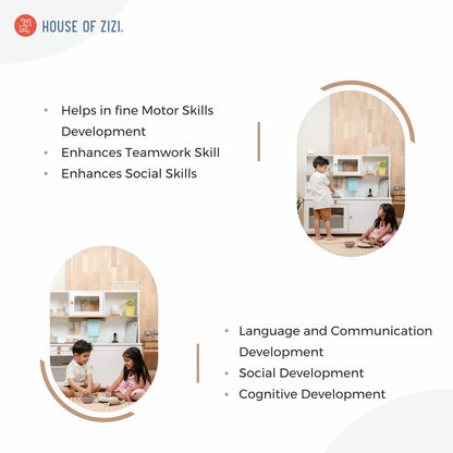 Wooden Play Kitchen with Water Dispenser