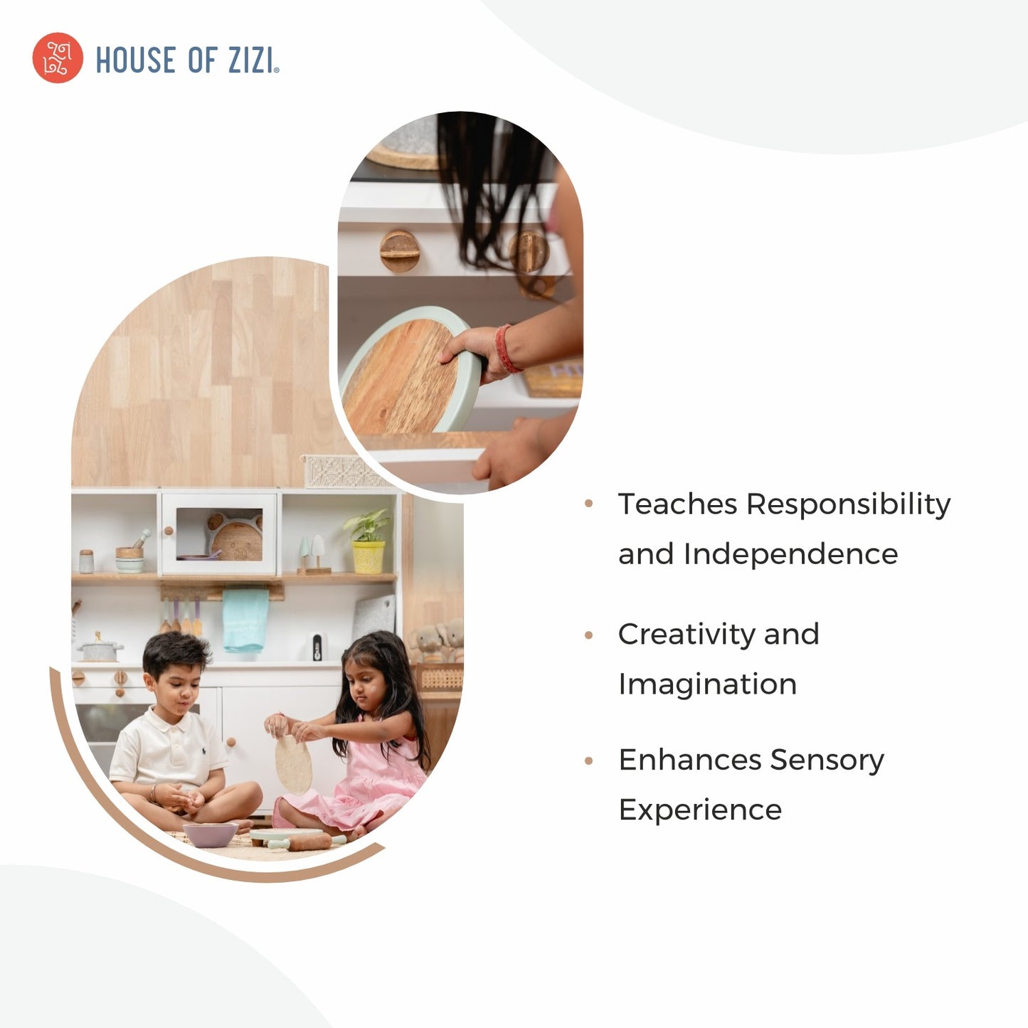 Wooden Play Kitchen with Water Dispenser