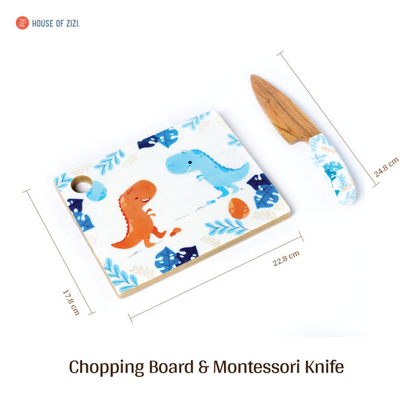 Dinosaur theme - Montessori Knife and Chopping Board