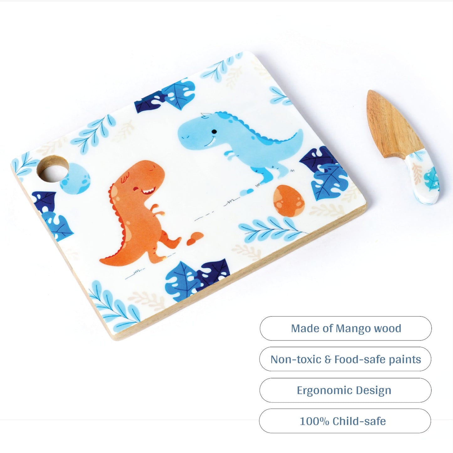 Dinosaur theme - Mini Montessori Knife and Chopping Board