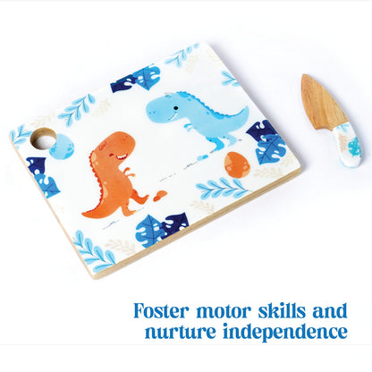 Dinosaur theme - Mini Montessori Knife and Chopping Board