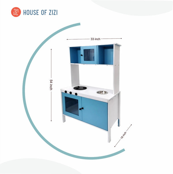 Wooden Play Kitchen Set (54