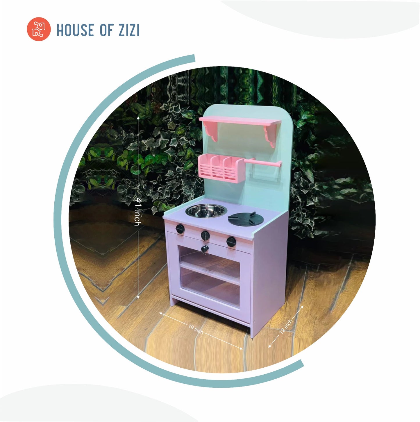 Wooden Play Kitchen for Pretend Play
