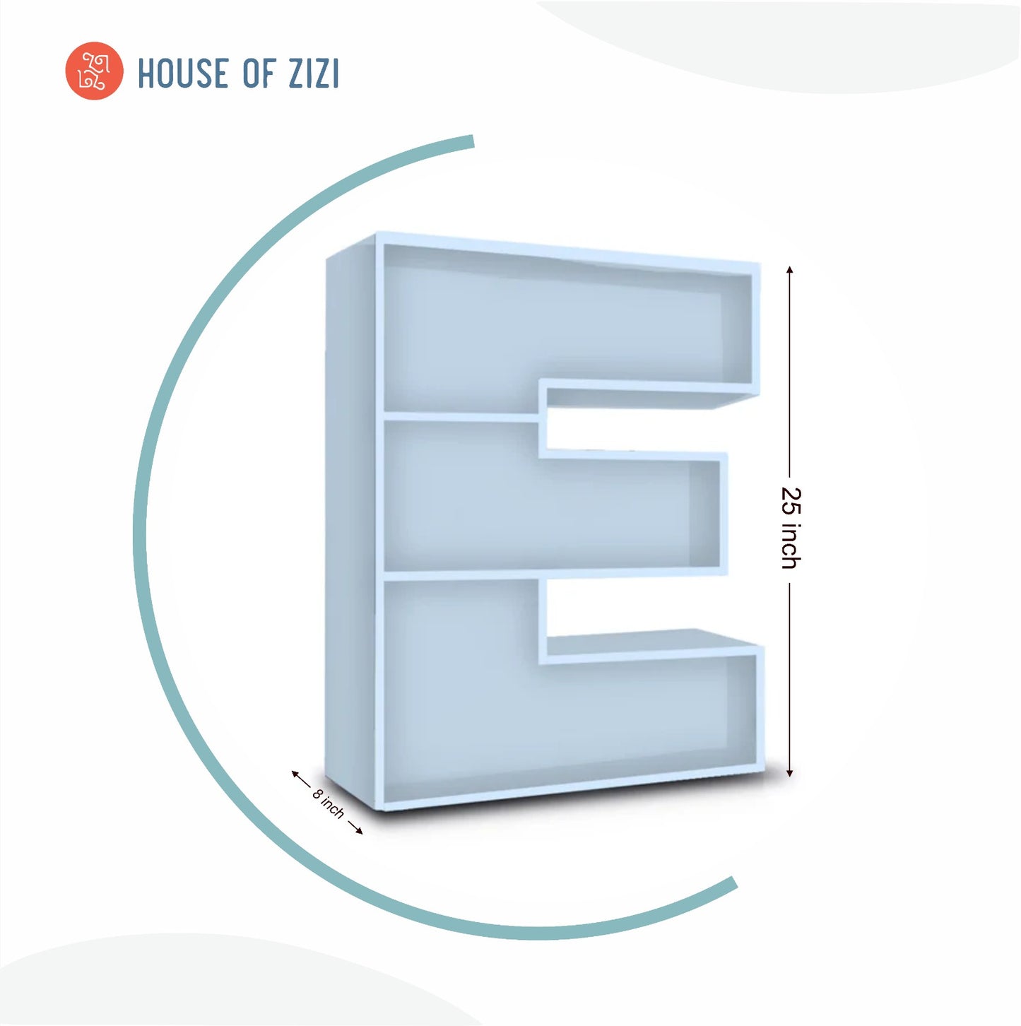 E - Alphabet Shelf | Shelf for books | Customised to child's name