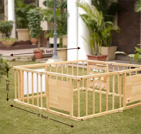 Foldable Wooden Baby Playpen