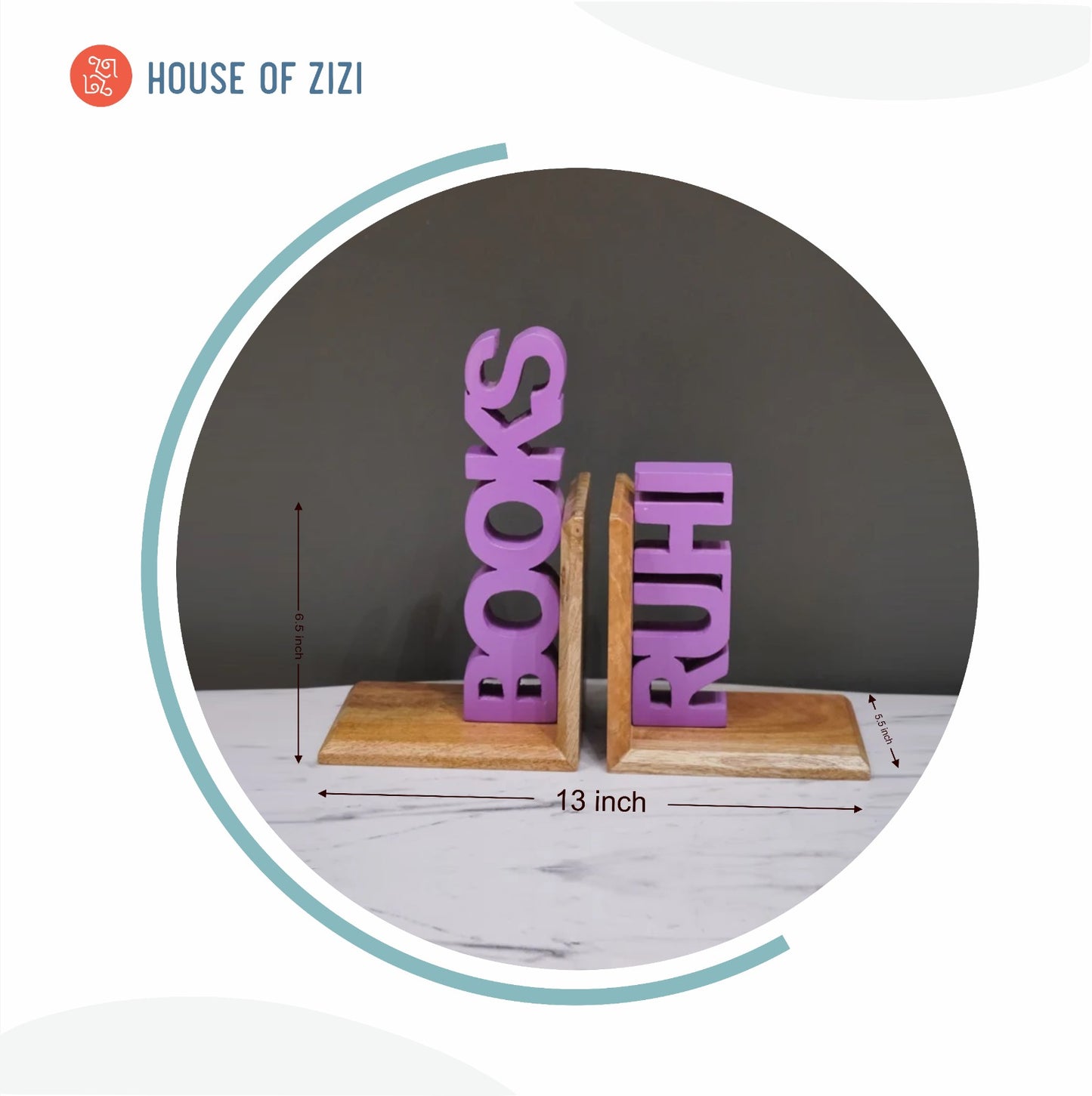 Personalized Wooden Bookends