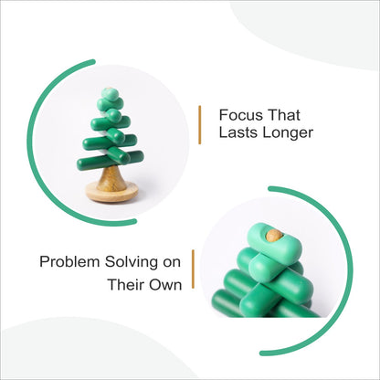Rotating tree stacker