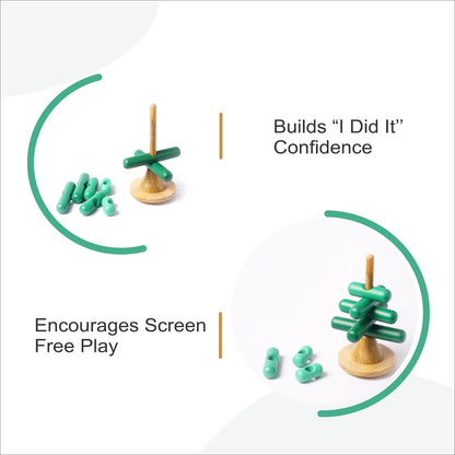Rotating tree stacker