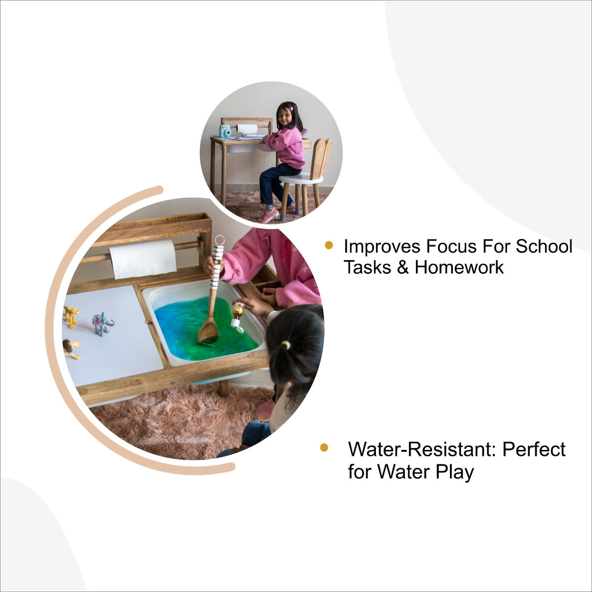 Sensory Table with Art station | Kids study table