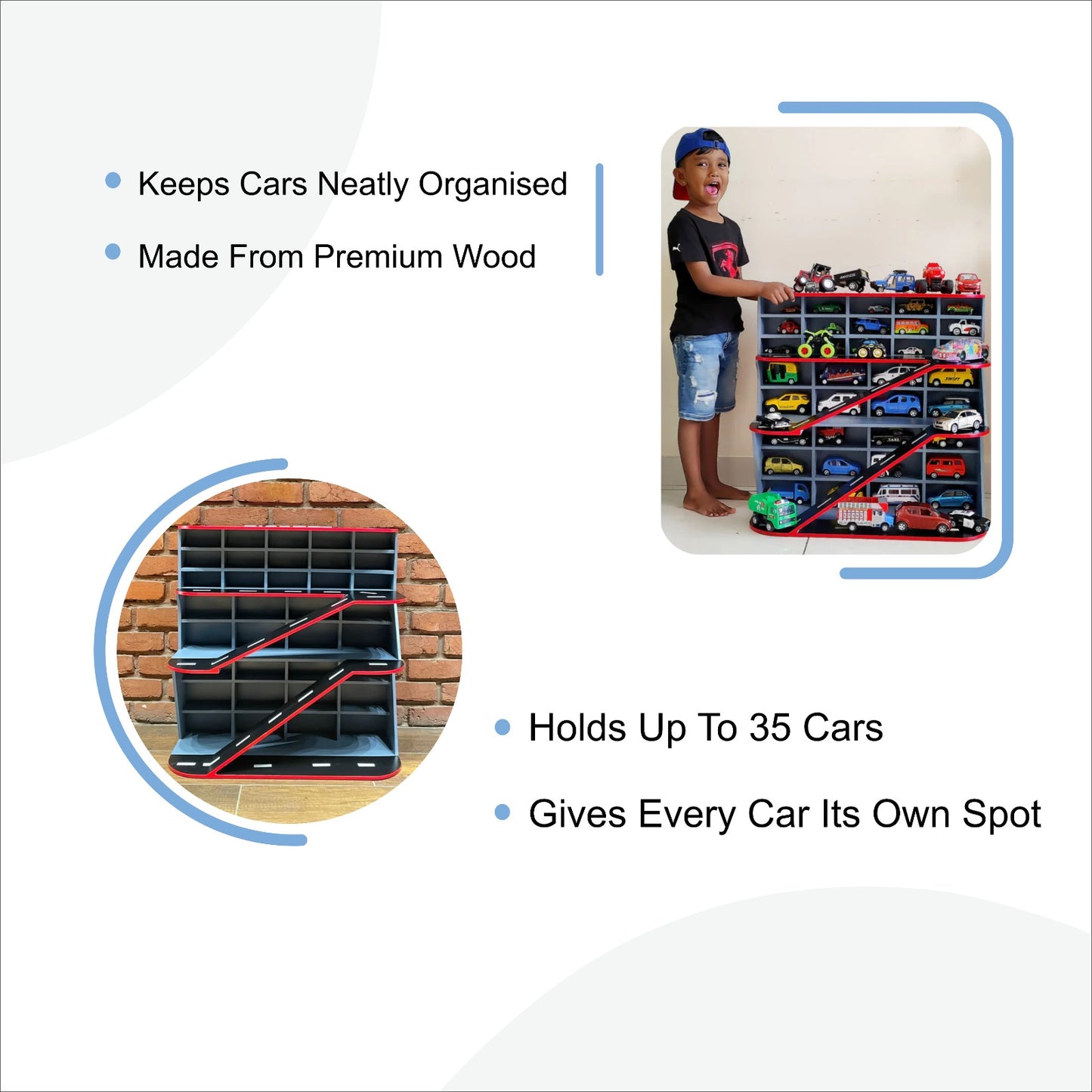 Toy Cars Organizer - Big slots