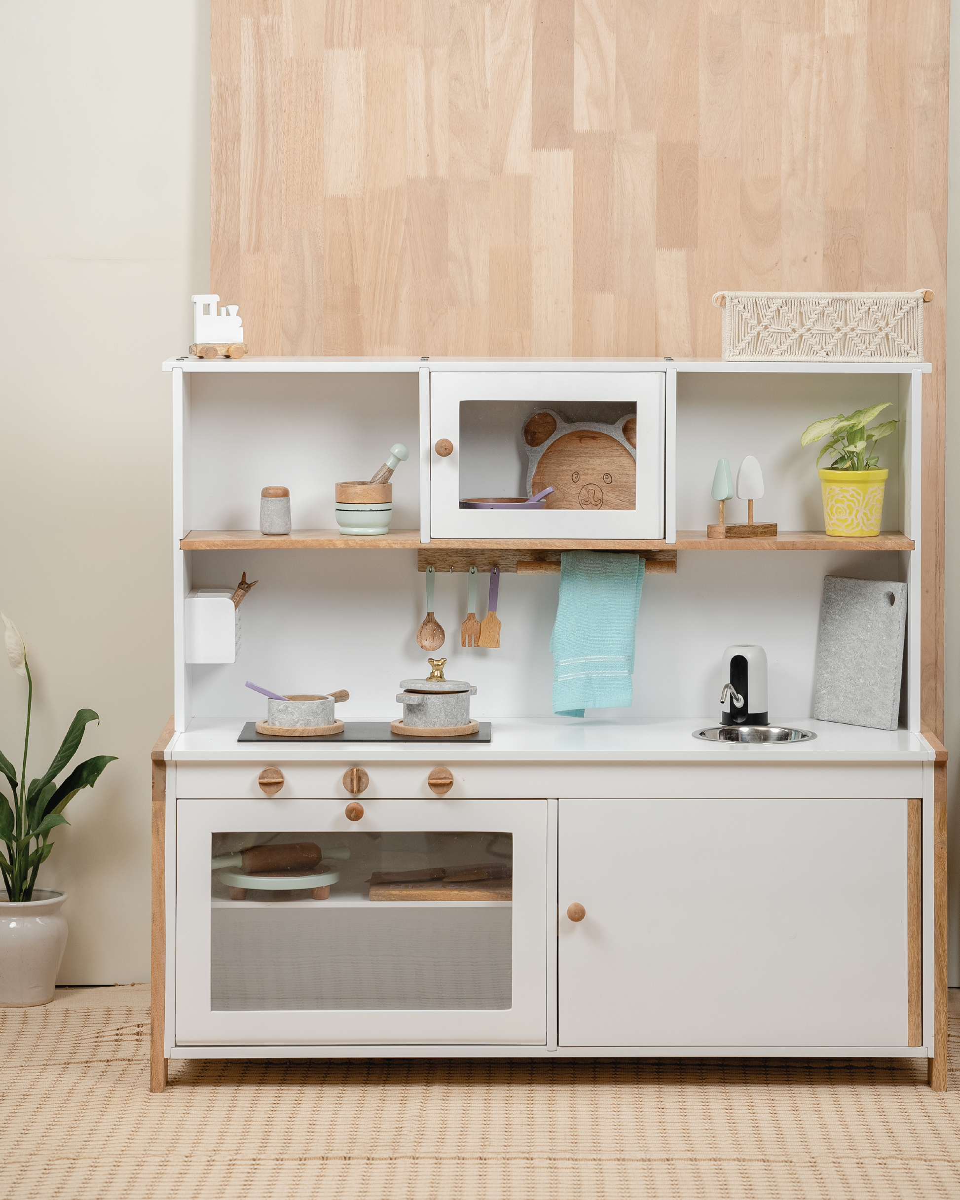 Wooden Kitchen with Water Dispenser