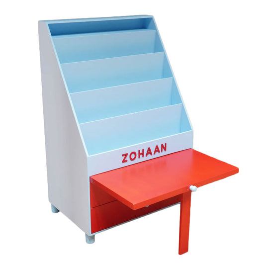 All in One Shelf | Extendable table with Book shelf |  Study table with storage |