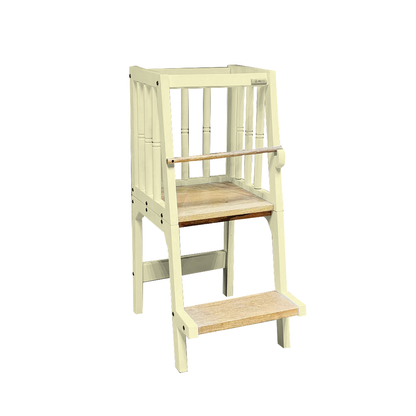baby yellow-colored Montessori helper tower