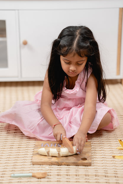 chopping board and knife for kids