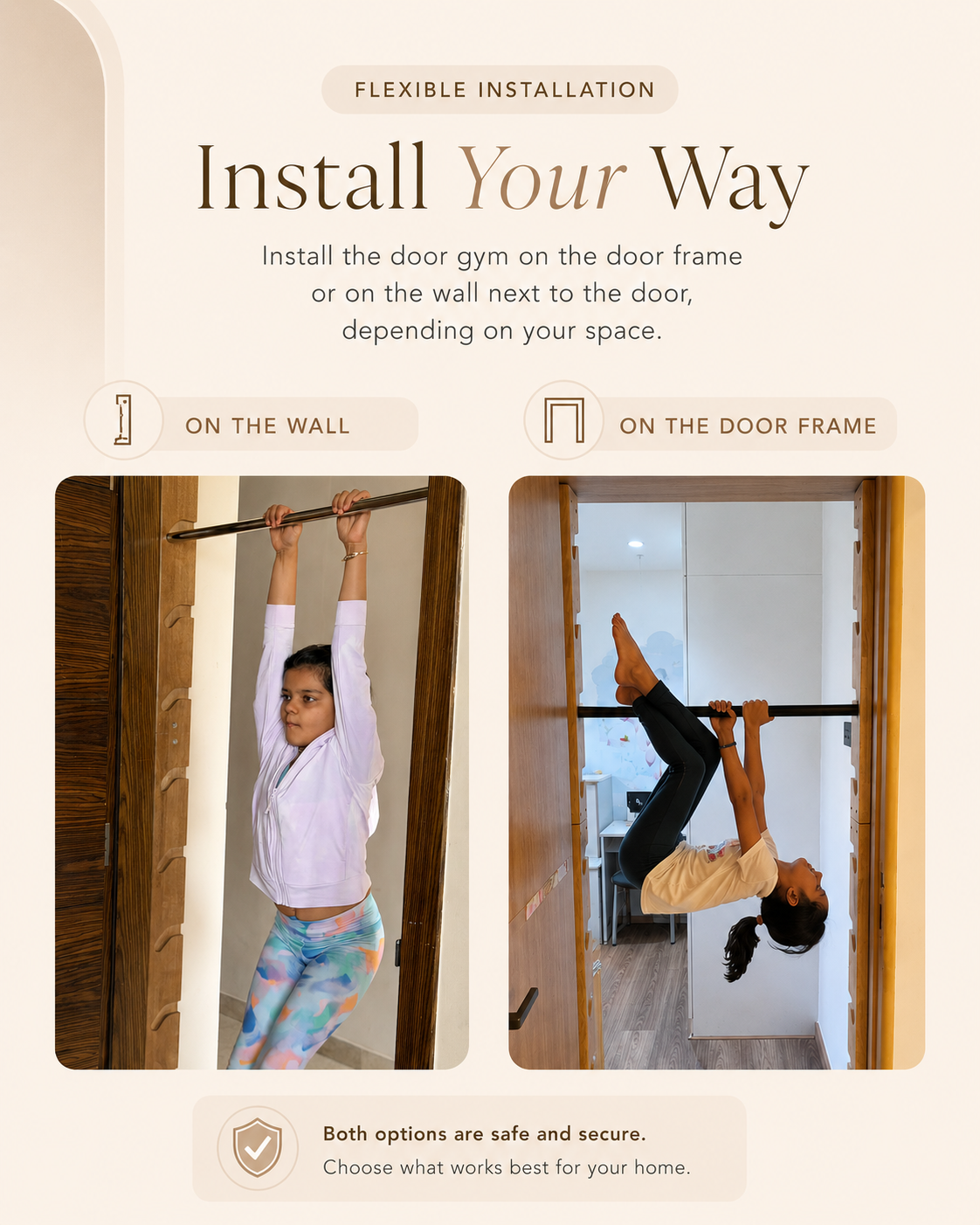 door/wall hanging pull up bar