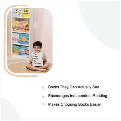 kids front facing book shelf 