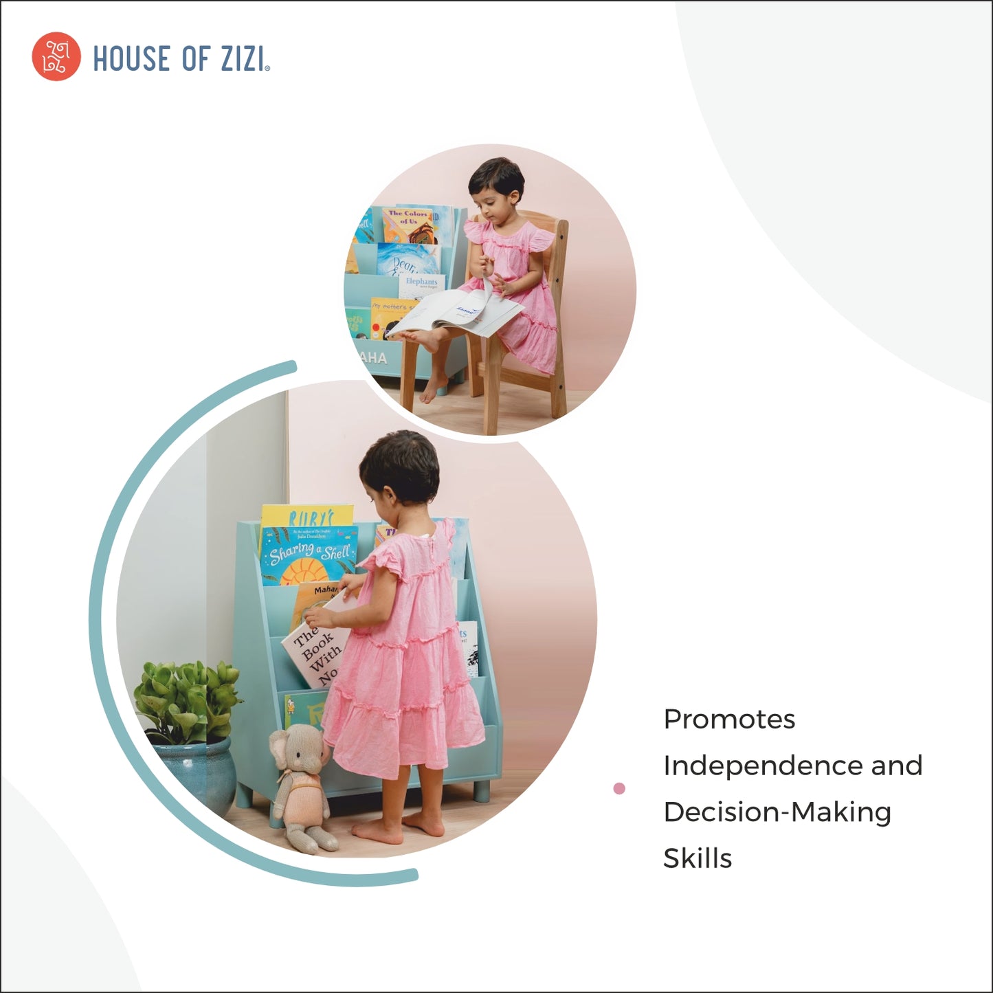 kids montessori Wooden Bookshelf