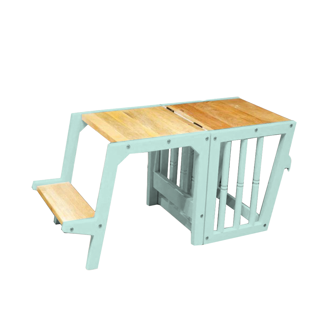 mint green  montessori learning tower foldable