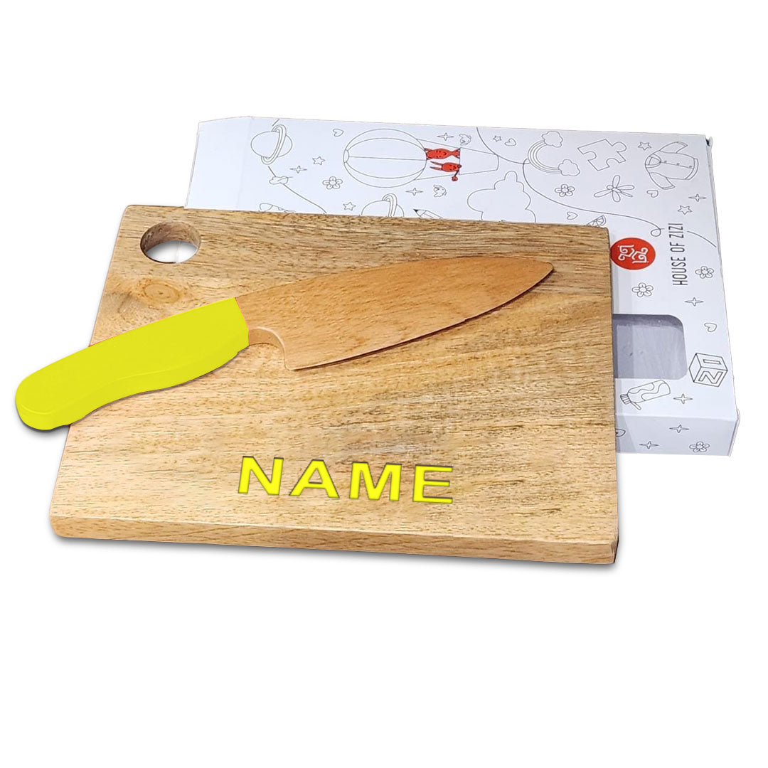 montessori knife and chopping board for child