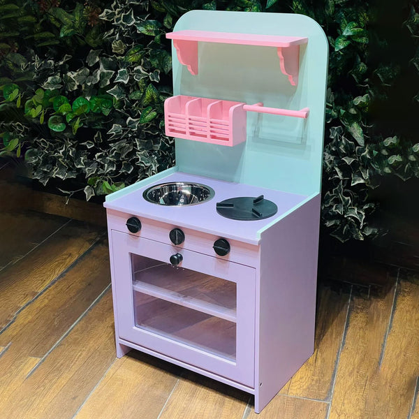 Wooden Play Kitchen for Pretend Play