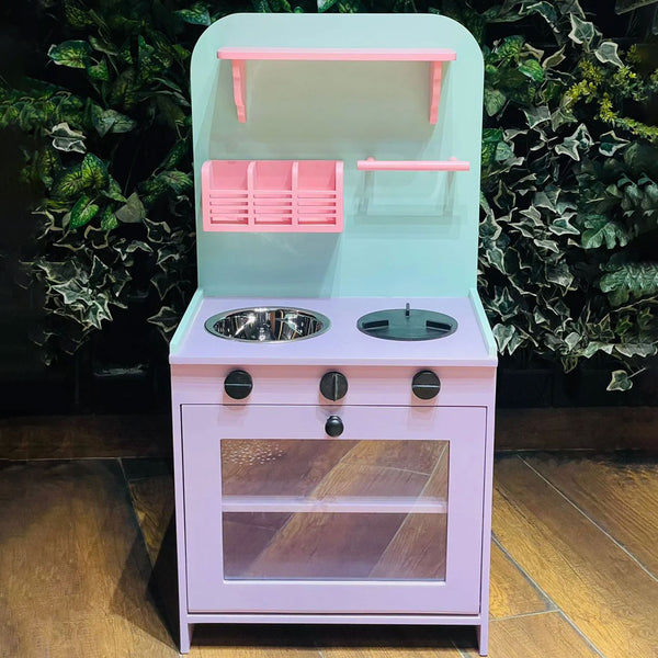 Wooden Play Kitchen for Pretend Play