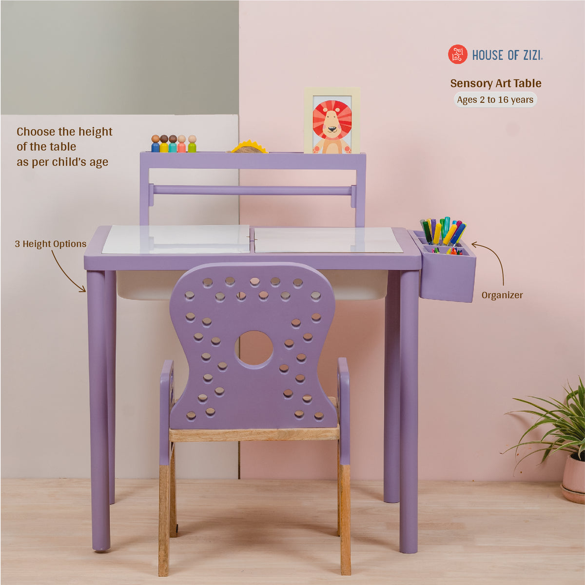 sensory art table with chair