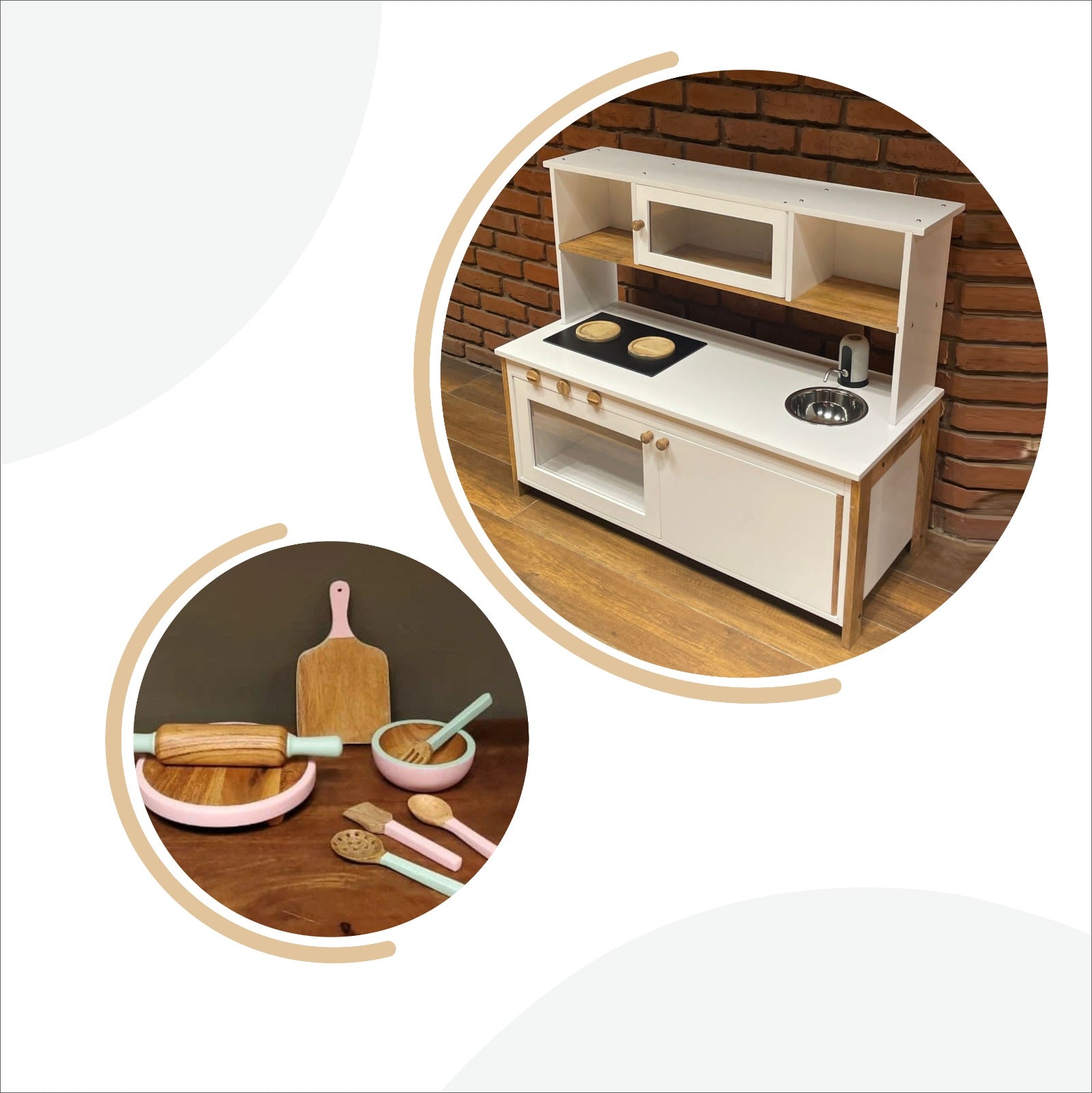 wooden kitchen_set and cooking tools