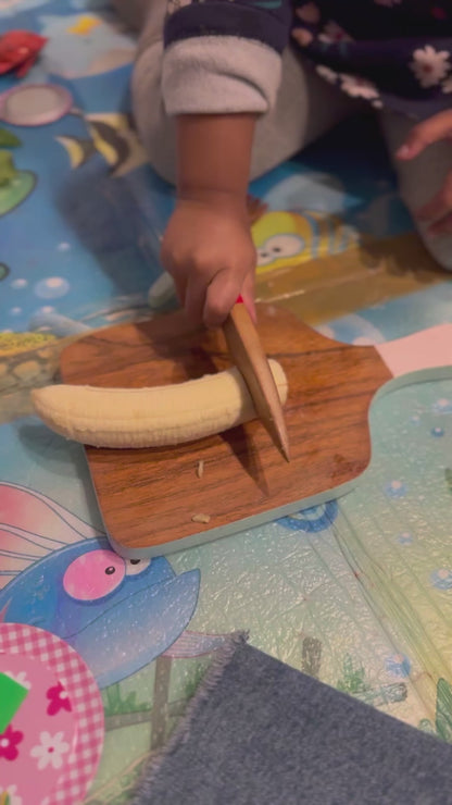 Mini Montessori Knife - Toddler special | Child Friendly Kitchen Knife | 1 Year - 4 Years | Montessori Practical Life Skills