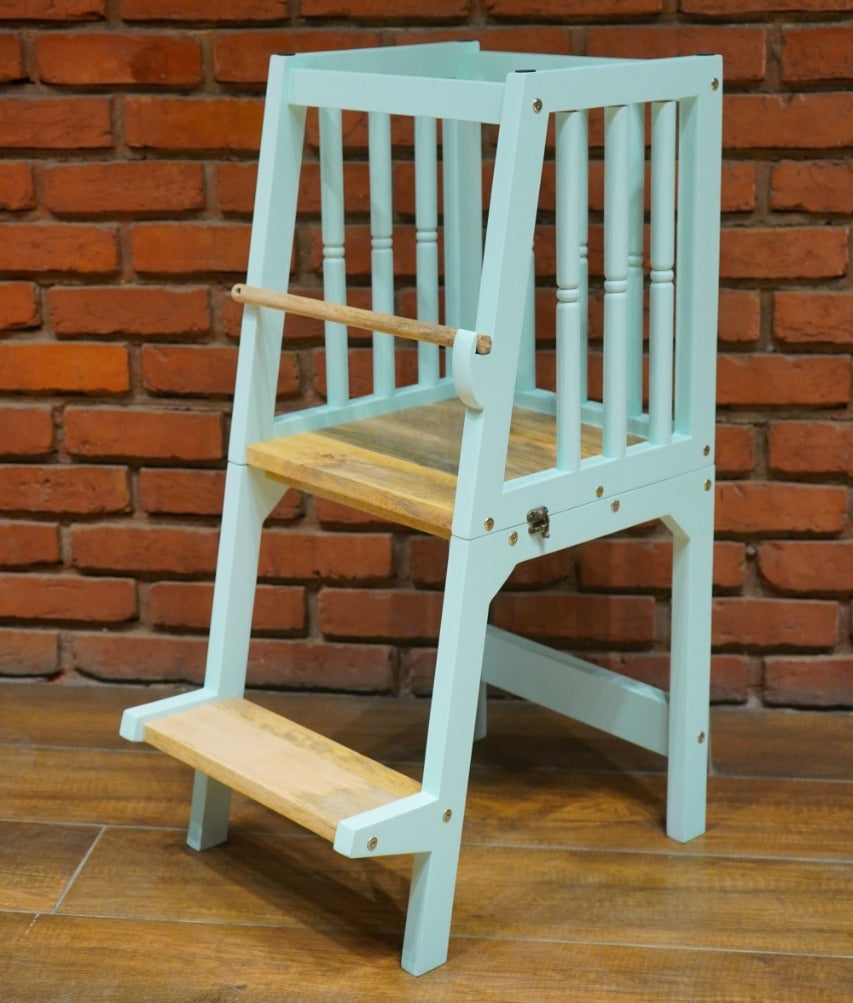 Montessori Helping Tower Foldable Safe kitchen stool for